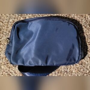 Navy Blue Zippered Pouch